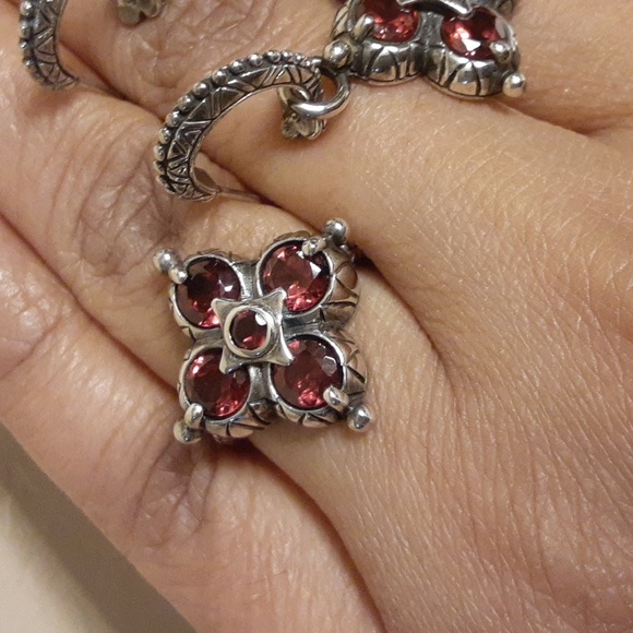 925 Genuine Garnets Earrings and Ring Set. FIRM. - Picture 4 of 17